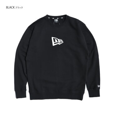 NEW ERA ニューエラ スウェット トレーナー 【 フラッグロゴ Mid 】 裏毛 裏パイル スエット 長袖 秋冬 メンズ 大きいサイズ ブラック 黒 グレー ロングスリーブ アパレル コットン FLAGLOGO NEWERA Apparel 12855433 12855432