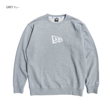 NEW ERA ニューエラ スウェット トレーナー 【 フラッグロゴ Mid 】 裏毛 裏パイル スエット 長袖 秋冬 メンズ 大きいサイズ ブラック 黒 グレー ロングスリーブ アパレル コットン FLAGLOGO NEWERA Apparel 12855433 12855432