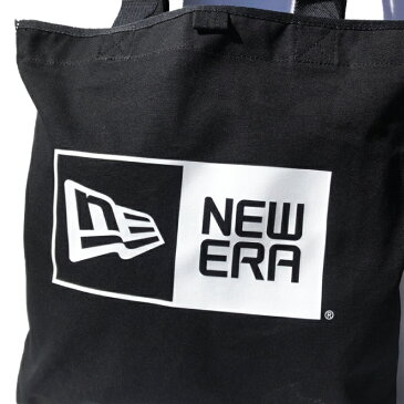 NEW ERA ニューエラ 【キャンバス トートバッグ ボックスロゴ 】 容量 約14L バッグ 軽量 持ち運び便利 おしゃれ スポーツ アウトドア 黒 買い物 エコバッグ サブバッグ 普段使い 出勤 通学 小物入れ 収納 NEWERA TOTE BAG 11783340