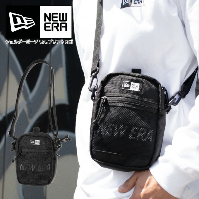 NEW ERA ニューエラ バッグ 【 ショルダーポーチ ミニ 1.7L プリントロゴ ブラック 】 NEWERA ショルダーバッグ ミニバッグ ミニポーチ サブバッグ バッグインバッグ メンズ レディース おしゃれ スポーツ トラベルバッグ アウトドア Shoulder Pouch 12325640