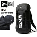 【大容量 35L】 ニューエラ NEW ERA 【ラックサック プリントロゴ】 バッグ リュック リュックサック バックパック メンズ おしゃれ 帽子収納可 キャッププロテクター付き トラベルバッグ アウトドア NEWERA RUCKSACK BAG 黒 ブラック 13529423