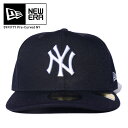 NEW ERA CAP ニューエラ キャップ  PC 紺 ネイビー チームカラー ニューヨークヤンキース NEWERA 59FIFTY Pre Curved MLB 帽子 大きいサイズ 固定サイズ サイズあり 定番 ベーシック 5950 NewYork Yankees