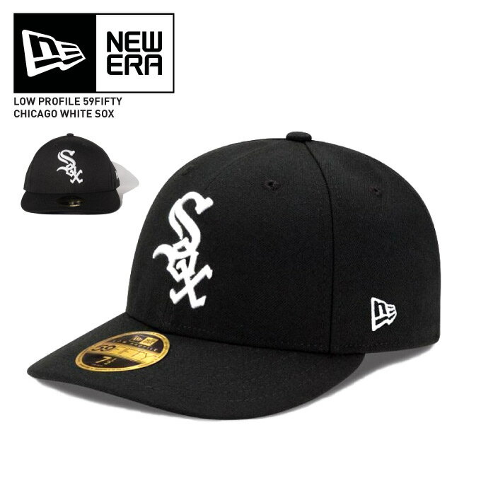 NEW ERA ニューエラ キャップ 【 LP 59FIFTY シカゴ ホワイトソックス 】 LOW PROFILE WHITE SOX オンフィールド 5950 黒 オーセンティック チームカラー ブラック NEW ERA CAP NEWERA MLB ロープロファイル 帽子 大きいサイズ 定番 ベーシック 11449301