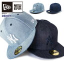 ニューエラ キャップ NEW ERA CAP 【 59FIFTY NY デニム 】 ニューヨーク ヤンキース NEWERA サイズあり 綿 帽子 大きいサイズ MLB ベースボールキャップ 定番 ベーシック ストレートキャップ 5950 13562236 60546683