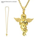 y_g & lbNX y ANGEL Vg z 60cm BRASS ^J \ʃS[hbL qbvzbv WG[ 90's HIPHOP GOLD CUBAN CHAIN NECKLACE STREET L[o`F[ Xg[g