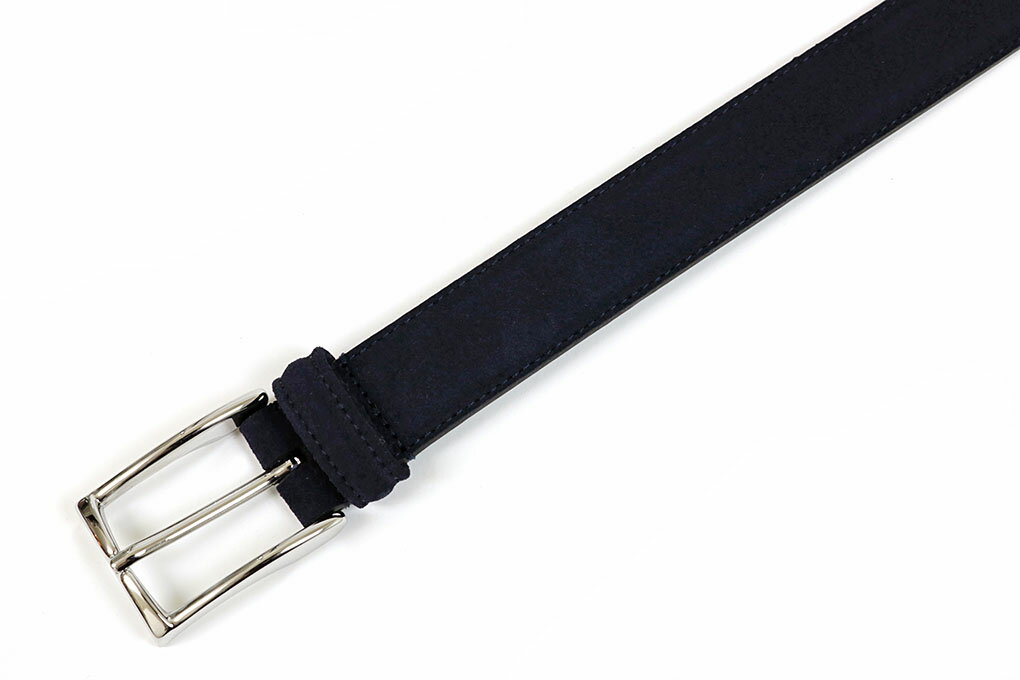 アンダーソンズ　レザーベルト　30mm　ネイビースエード　Anderson's　0014　B1　NAVY　SUEDE