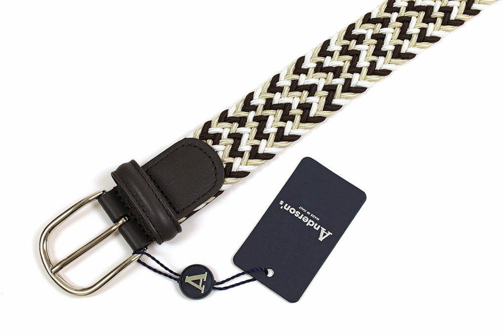 【ポイント10＋5倍】アンダーソンズ　ラバーメッシュベルト　35mm　マルチ　Anderson's　0667　019　MULTI