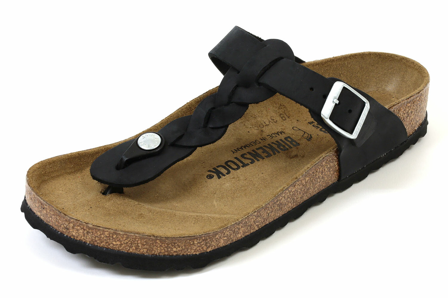 【ポイント10倍＋5倍】ビルケンシュトック　ギゼ　ブレイデッド　レギュラー　オイルドレザー　ブラック　BIRKENSTOCK　Gizeh　Braided　1021349　Black