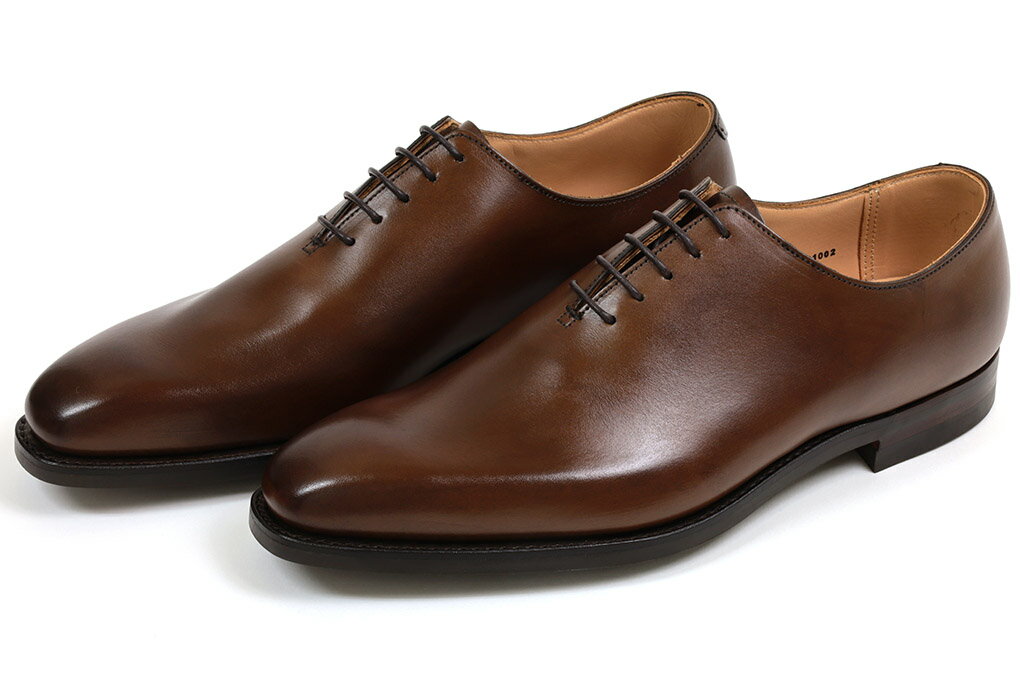 クロケット＆ジョーンズ　ホールカット　アレックス　ダークブラウン　バーニッシュドカーフ　※ダイナイトソール（CROCKETT&JONES　ALEX　DARK　BROWN　BURNISHED　CALF）