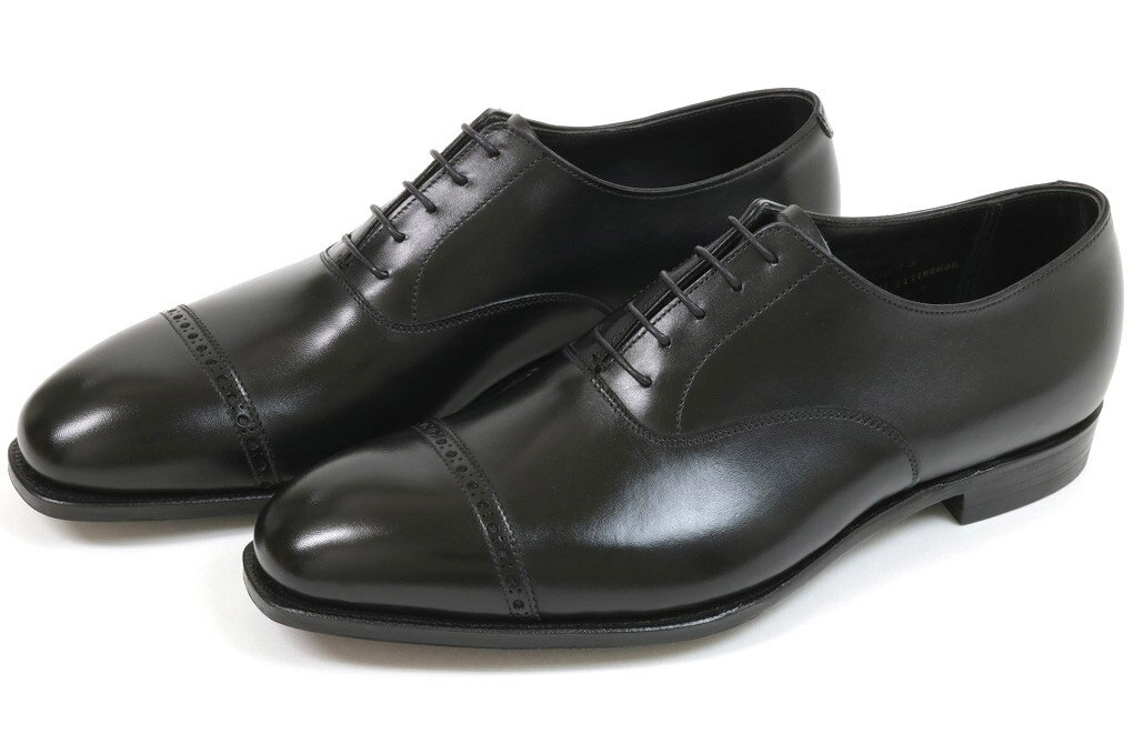 クロケット＆ジョーンズ　ハンドグレード　クォーターブローグ　ベルグレイブ3　ブラックカーフ（CROCKETT&JONES　BELGRAVE3　BLACK　CALF）