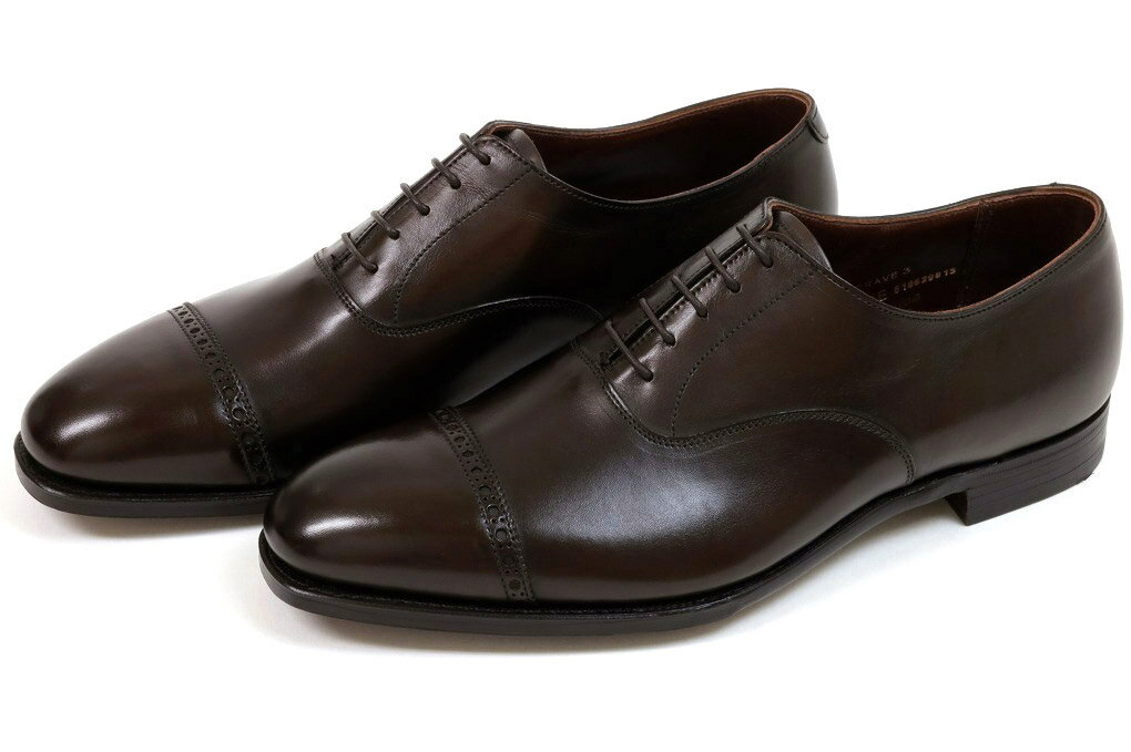 クロケット＆ジョーンズ　ハンドグレード　クォーターブローグ　ベルグレイブ3　ダークブラウン（CROCKETT&JONES　BELGRAVE3　DARK　BROWN　ANTIQUE　CALF）