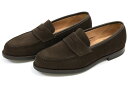 クロケット＆ジョーンズ ローファー ボストン2 ダークブラウンスエード シティソール（CROCKETT JONES BOSTON2 DARK BROWN SUEDE CITY SOLE）