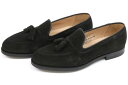 クロケット＆ジョーンズ タッセルローファー キャベンディッシュ ブラック カーフスエード ダイナイト シティソール（CROCKETT JONES CAVENDISH BLACK CALF SUEDE）