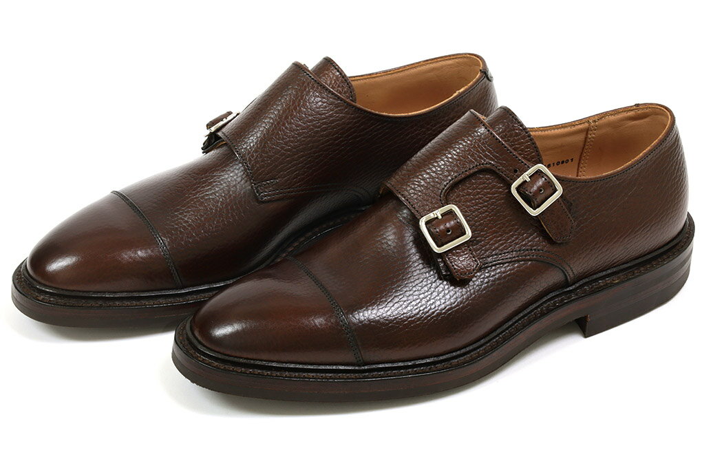 クロケット＆ジョーンズ　ダブルモンク　ハロゲイト　ダークブラウン　カントリーカーフ（CROCKETT&JONES　HARROGATE　DARKBROWN　COUNTRYCALF）