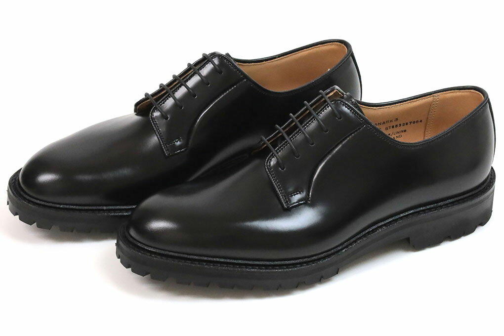 クロケット＆ジョーンズ　プレーントゥ　ラナーク3　キャバリーカーフ　ブラック（CROCKETT&JONES　LANARK3　BLACK　CAVALRY　CALF）