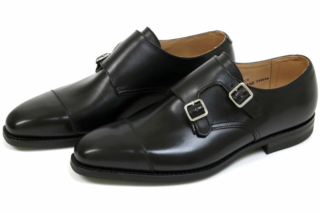 クロケット＆ジョーンズ　ダブルモンク　ラウンズ　ブラックカーフ　シティソール（CROCKETT&JONES　LOWNDES　BLACK　CALF）