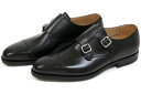 【ポイント10倍！】クロケット＆ジョーンズ　ダブルモンク　ラウンズ　ブラックカーフ　シティソール（CROCKETT&JONES　LOWNDES　BLACK　CALF）