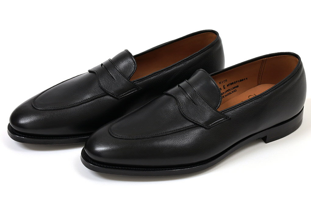 クロケット＆ジョーンズ　ローファー　ニース　ブラック　ミルドカーフ（CROCKETT&JONES　NICE　BLACK　MILLED　CALF）