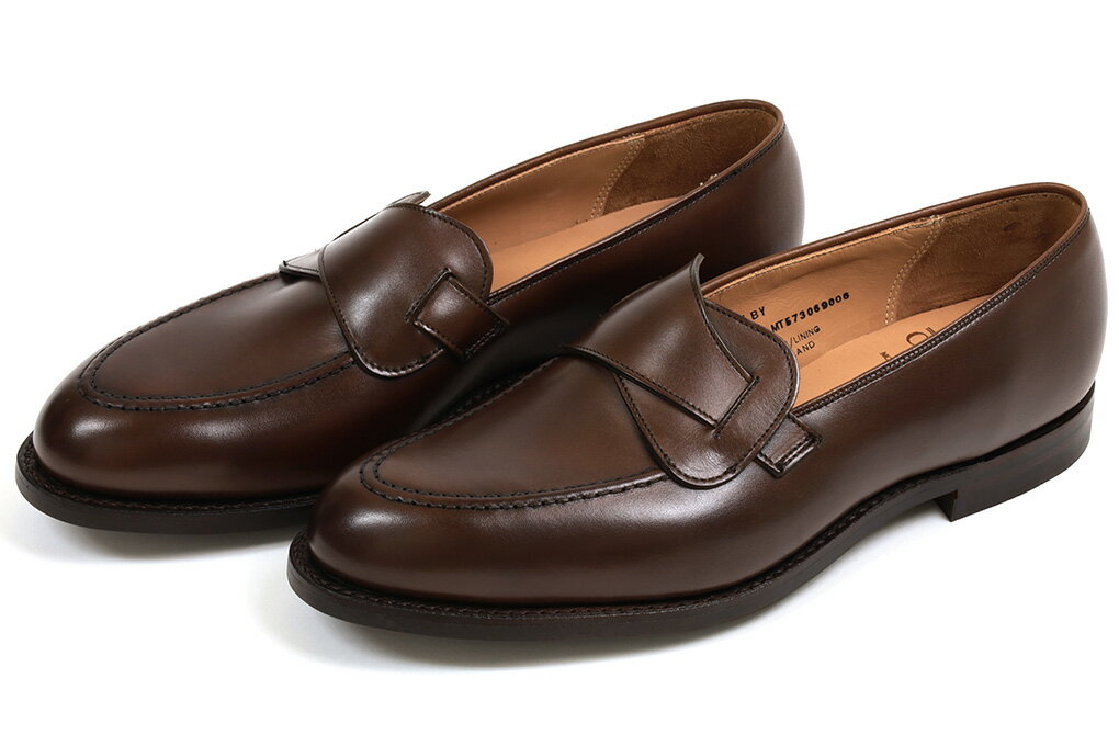 クロケット＆ジョーンズ　バタフライローファー　セルビー　ダークブラウン　バーニッシュドカーフ　シティソール（CROCKETT&JONES　SELBY　DARK　BROWN　BURNISHED　CALF　CITY　SOLE）