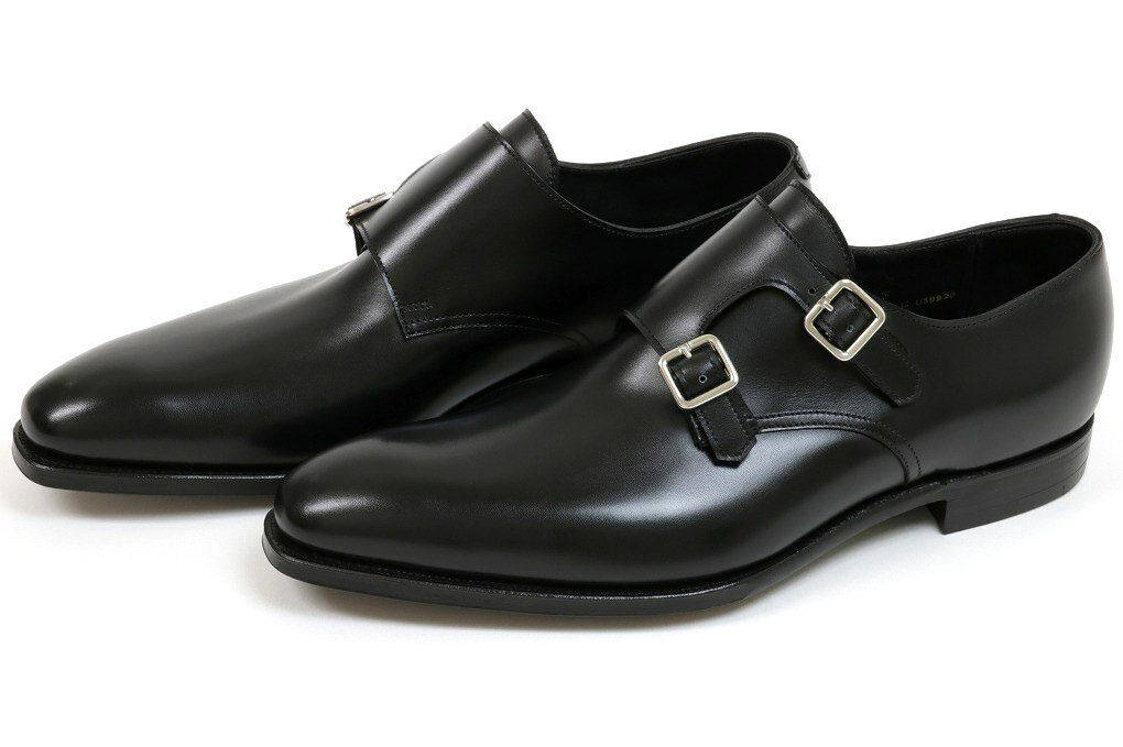 クロケット＆ジョーンズ　ハンドグレード　ダブルモンク　セイモア3　ブラックカーフ（CROCKETT&JONES　SEYMOUR3　BLACK　CALF）