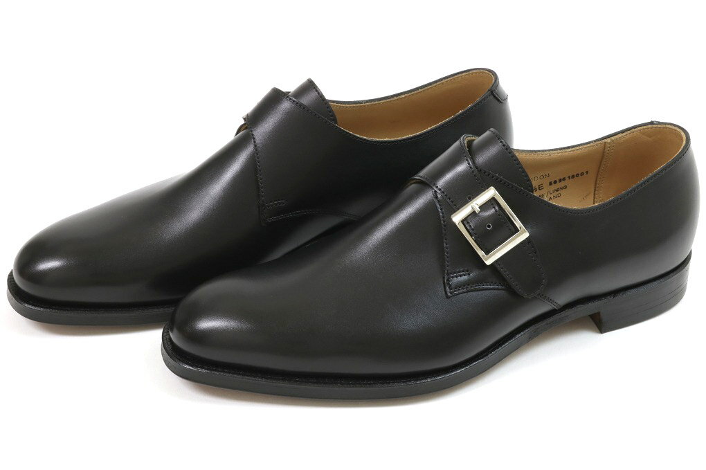 クロケット＆ジョーンズ　モンクストラップ　スウィンドン　ブラックカーフ（CROCKETT&JONES　SWINDON　BLACK　CALF）