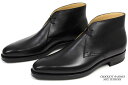 【ポイント10倍+5倍】クロケット&ジョーンズ チャッカブーツ テットベリー ブラック ワックスカーフ  CROCKETT&JONES TETBURY BLACK WAX CALF