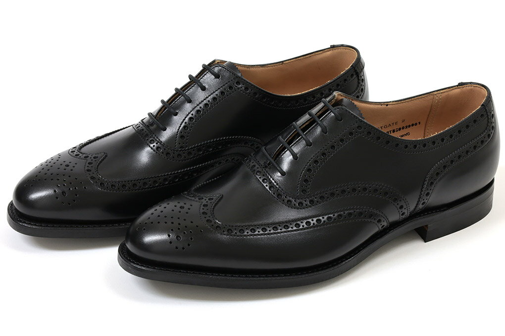 クロケット＆ジョーンズ　ウィングチップ　ウェストゲイト2　ブラックカーフ（CROCKETT&JONES　WESTGATE2　BLACK　CALF）