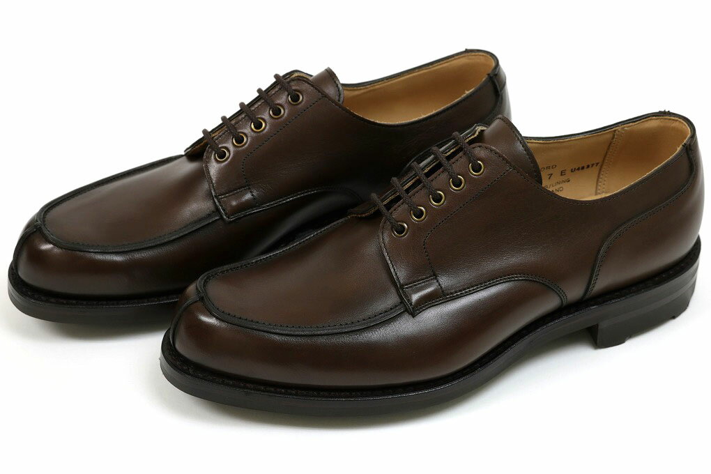 クロケット＆ジョーンズ　Uチップ　ウェックスフォード　ダークブラウン　ワックスカーフ（CROCKETT&JONES　WEXFORD　DARKBROWN　WAX　CALF）のサムネイル