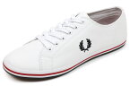 フレッドペリー　キャンバススニーカー　キングストン　B7259　ホワイト　（FRED　PERRY　KINGSTON　TWILL　B7259　134　WHITE）