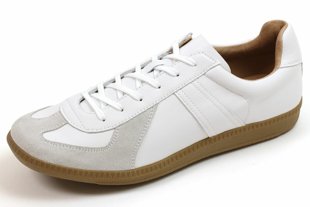 ジャーマントレーナー　ローカットスニーカー　ホワイト　（GERMAN　TRAINER　REPRODUCTED　EDITION　MODEL　42500　WHITE）