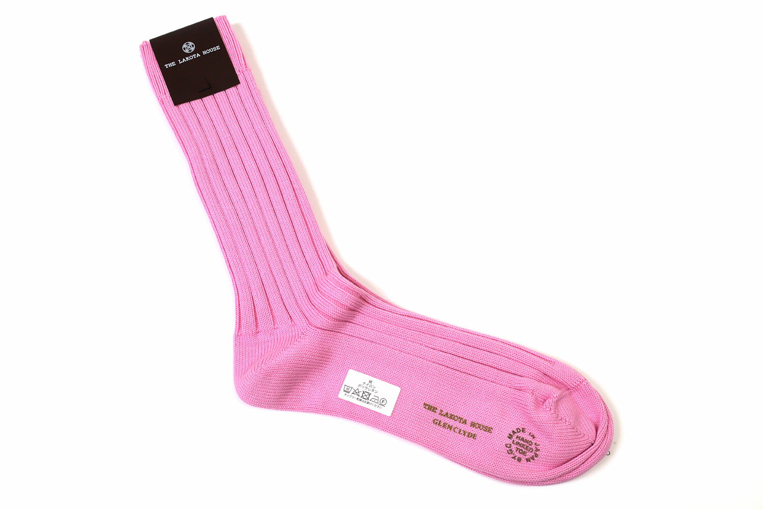 楽天CRISPIN（クリスピン）ラコタハウス×グレンクライド　コットンカジュアルリブソックス　フラミンゴ　THE　LAKOTA　HOUSE×GLEN　CLYDE　COTTON　CASUAL　RIB　SOCKS　LHK-003　FLAMINGO