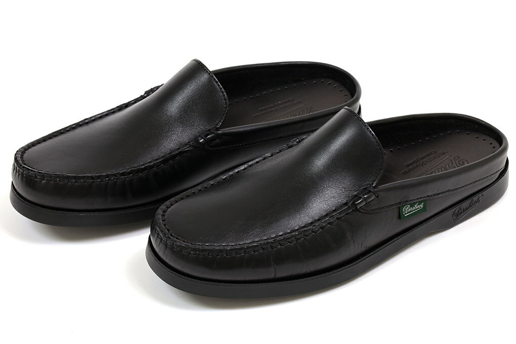 【100円クーポン】パラブーツ　ミュール　バハマ　ブラック　（Paraboot　BAHAMAS　NOIRE-LIS　NOIR）