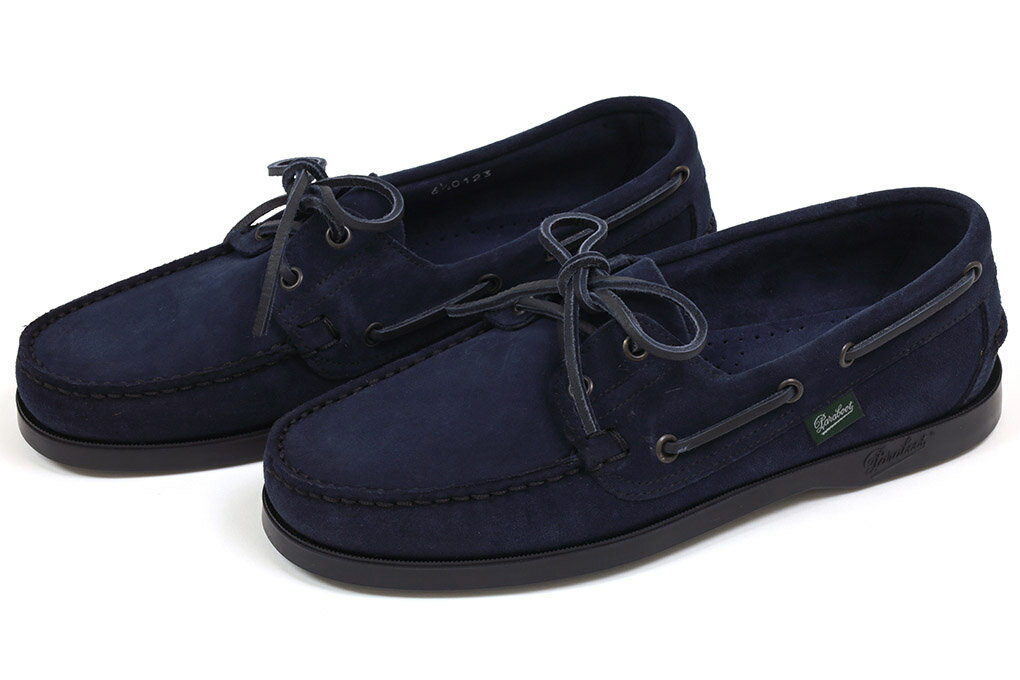 パラブーツ　デッキシューズ　バース　ネイビースエード　（Paraboot　BARTH　NOIRE-VEL　MARINE）