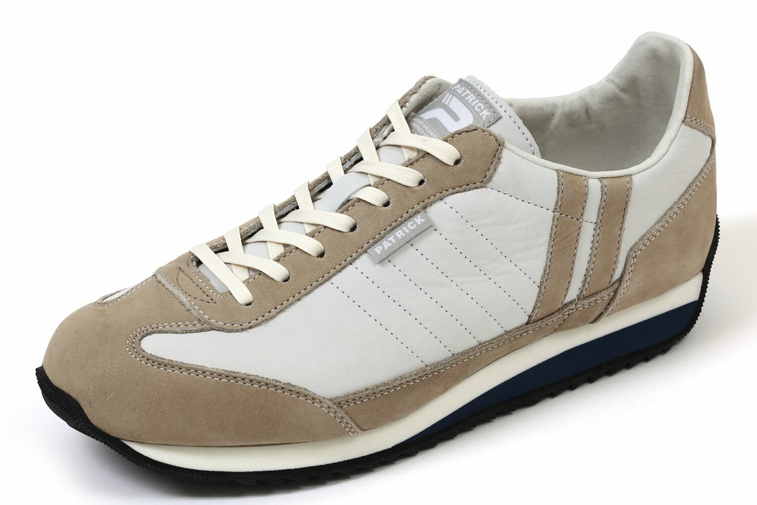 パトリック　マラソン・ヌバック2　ホワイト×ベージュ　PATRICK　MARATHON-NU2　WH/BG