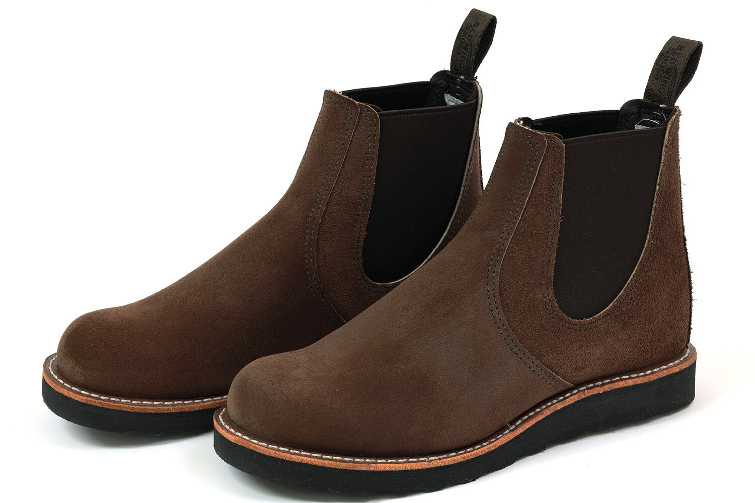 REDWING　RW-3195　レッドウィング　クラシックチェルシー　チョコレート　ミュールスキナー　ラフアウト