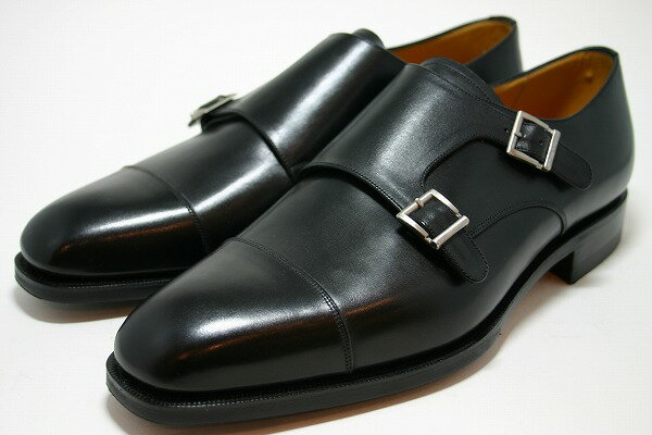 ヤンコ　ダブルモンクストラップ　ブラック　（YANKO　104906　BLACK）