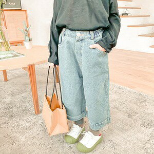 【60％OFFセール】ワイドバンディングデニムパンツ韓国子供服デニムパンツボトム韓国子供服韓国子ども服男の子女の子コットンキッズベビーファッション708090100110120おすすめ人気かわいいおしゃれCR&W 60