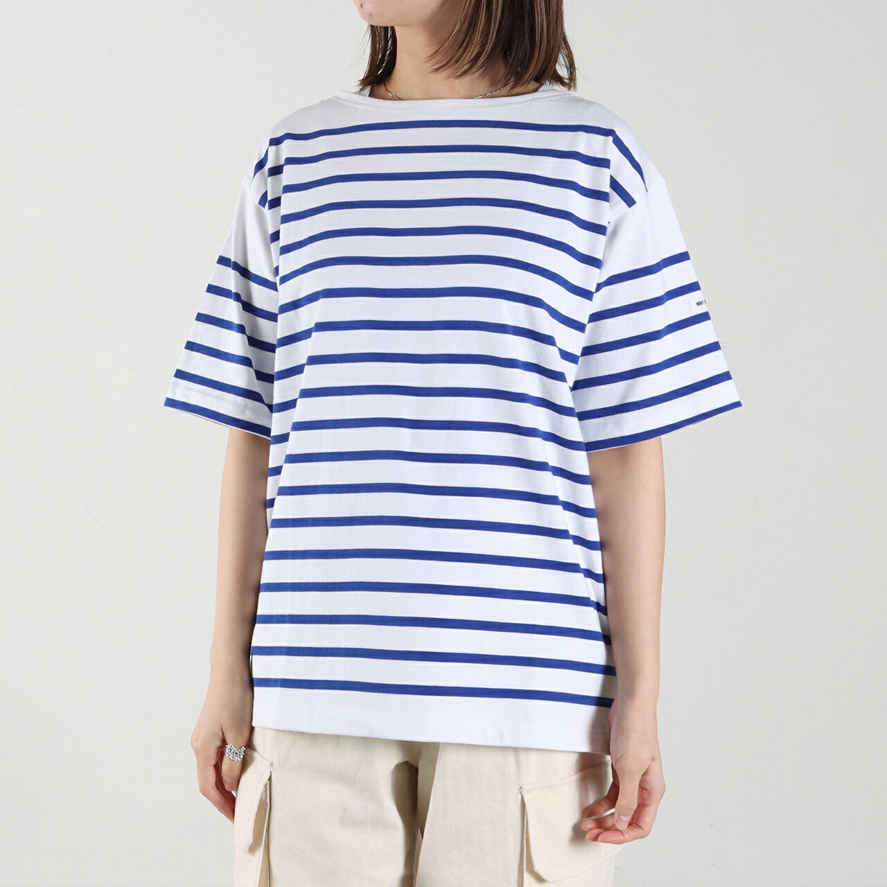 【LINE限定10%OFFクーポン】＼【30%0FF】アウトレット／MONT KEMMEL モンケメル レディース バスクショートスリーブシャツ ボーダー 無地 カットソー コットン ワークウェア 白 ピンクブルー ブラック 正規品 厳選春アイテム カットソーDAY