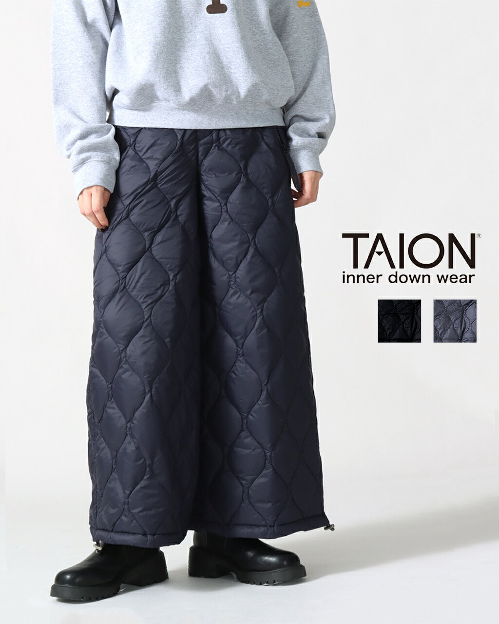 TAION タイオン ダウン パンツ ミリタリー スピリット ダウン スカートパンツ TAION-W159LSSKML-1 ダウ..