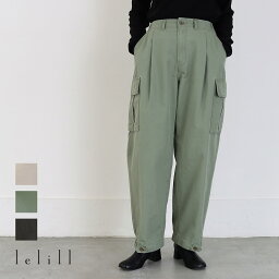 【20%OFF】【返品不可】lelill レリル リップストップ スマートカーゴパンツ ミリタリーパンツ 2WAYパンツ ストレッチ ストレートパンツ バルーンパンツ