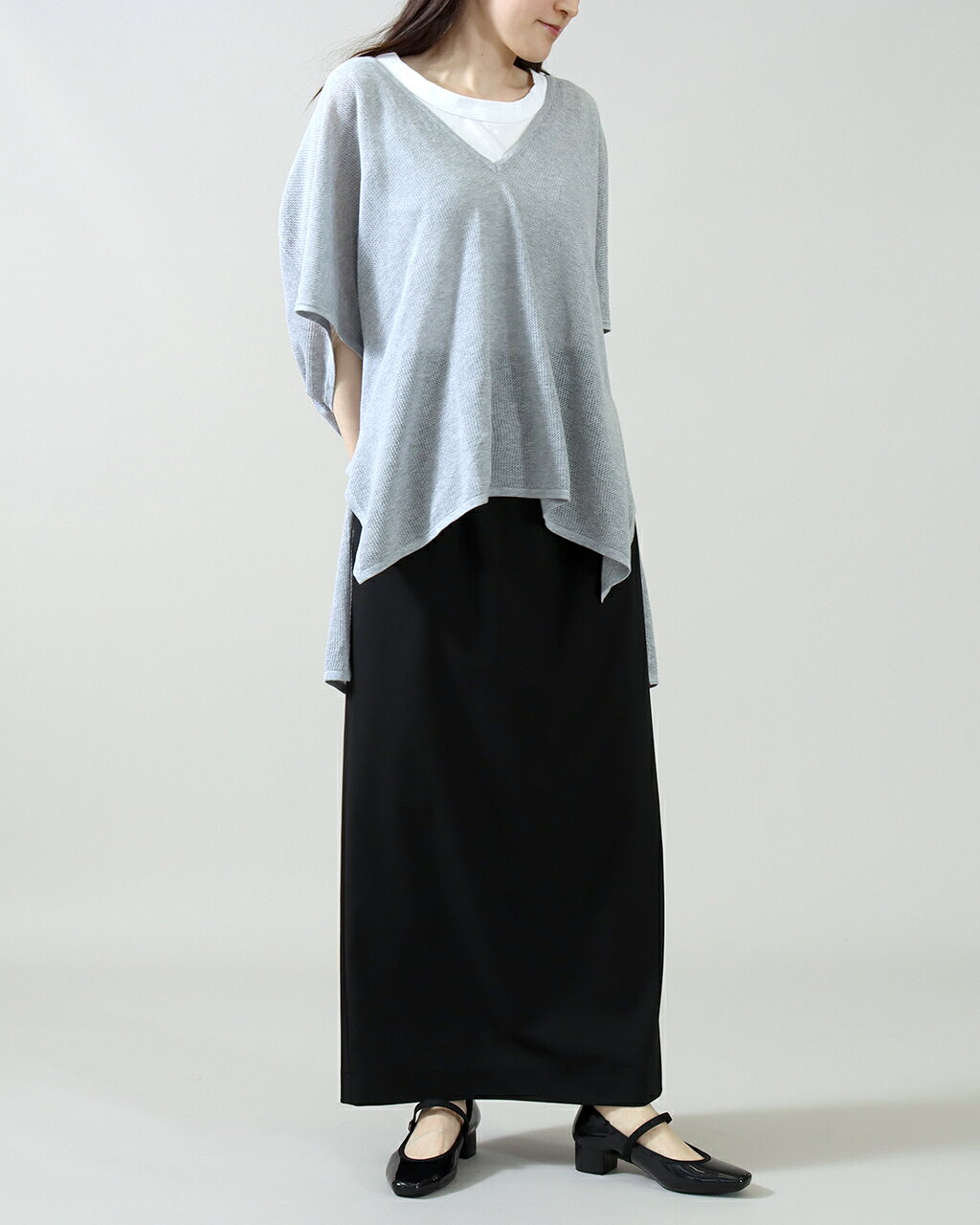 【SALE/50%off】siro de labonte シロデラボンテ レディース スカート サマーフランネル ペンシルスカート R523305 シンプル 綺麗め セレモニー セットアップ 正規品 25SS crochet-10015092 CROCHET クロシェ サンプル画像2