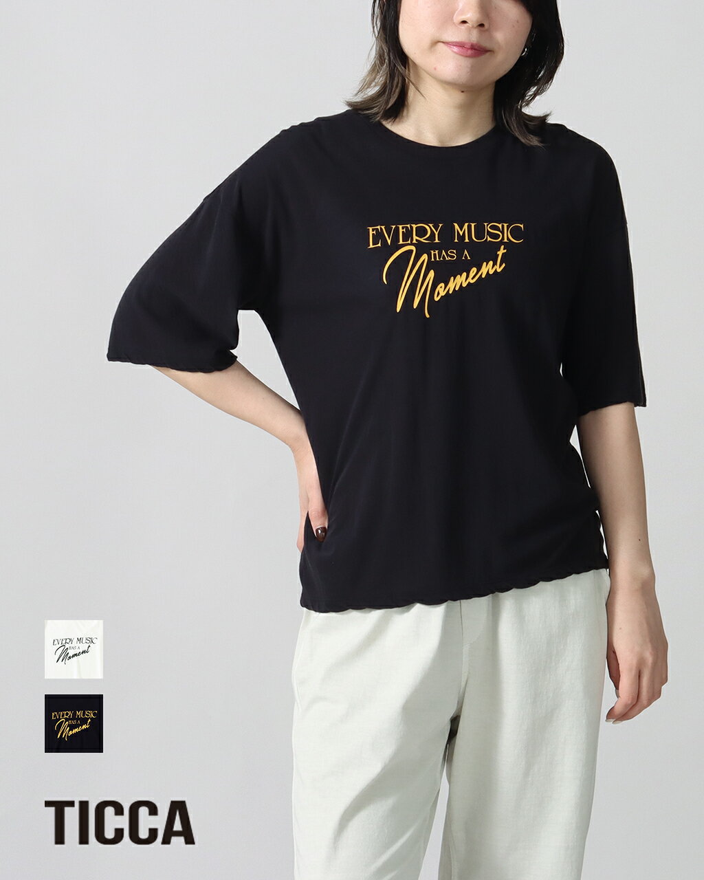 【クーポン併用可 LINEさらに5%off】TICCA ティッカ EVERY MUSIC Tシャツ TBFS_202 レディース トップス 26SS 正規品