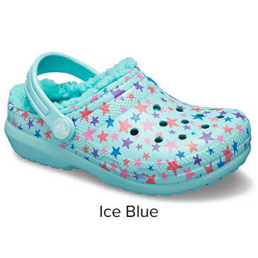 【クロックス公式】クラシック プリンテッド ラインド クロッグ キッズ Classic Printed Lined Clog Kids / crocs サンダル ボア付 冬用 定番