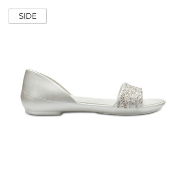 【クロックス公式】リナ エンベリッシュド ドルセー ウィメン Lina Embellished D'Orsay Flat / crocs パンプス フラットシューズ レディース 【PR1】