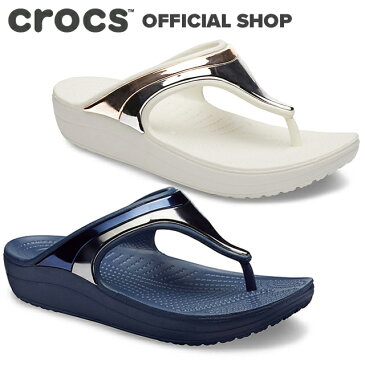 【クロックス公式】スローン メタリック カラーブロック フリップ ウィメン Sloane Metallic Colorblock Flip / crocs レディース ビーチサンダル 【PR3】