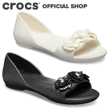 【クロックス公式】リナ フラワー ドルセー ウィメン Lina Flower D'Orsay / Dorsay crocs レディース パンプス フラットシューズ サンダル ぺたんこ【PR3】