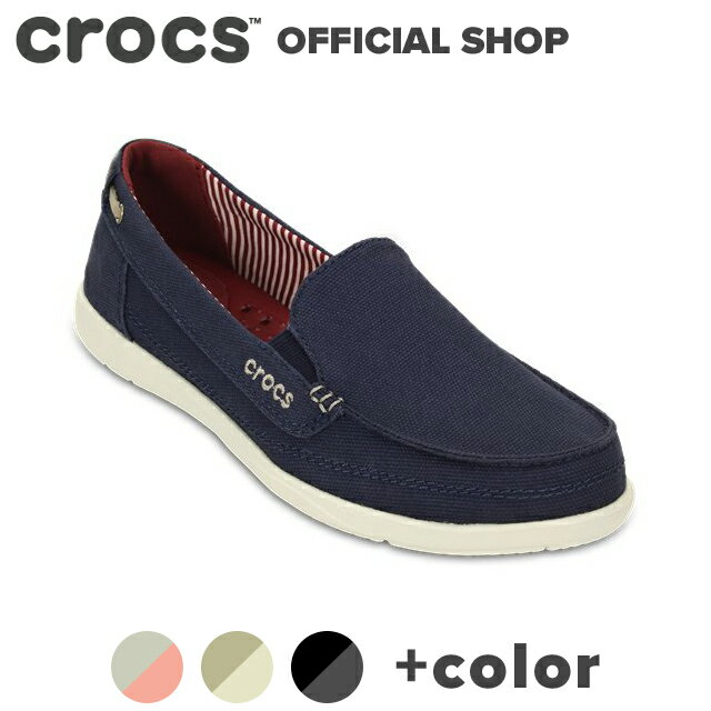 【クロックス公式】ワルー キャンバス ローファー ウィメン / crocs スニーカー ローファー スリッポン レディース アウトレット outlet 【PR2】