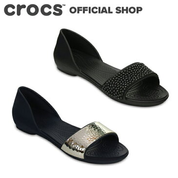 【クロックス公式】リナ エンベリッシュド ドルセー ウィメン Lina Embellished D'Orsay Flat / crocs dorsay パンプス フラットシューズ レディース サンダル【OOL】