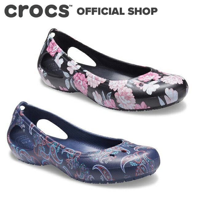 【クロックス公式】カディ フローラルズ フラット ウィメン Kadee Florals Flat / crocs レディース パンプス フラットシューズ【PR3】