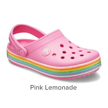 【クロックス公式】クロックバンド レインボー グリッター クロッグ キッズ Crocband Rainbow Glitter Clog / crocs サンダル 定番【PR3】